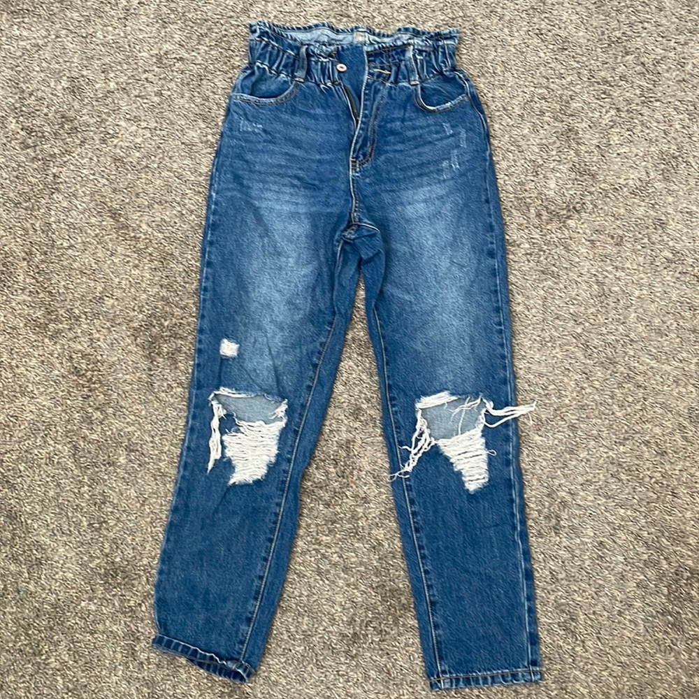 Adorable high waisted paper bag jeans - SIZE Small